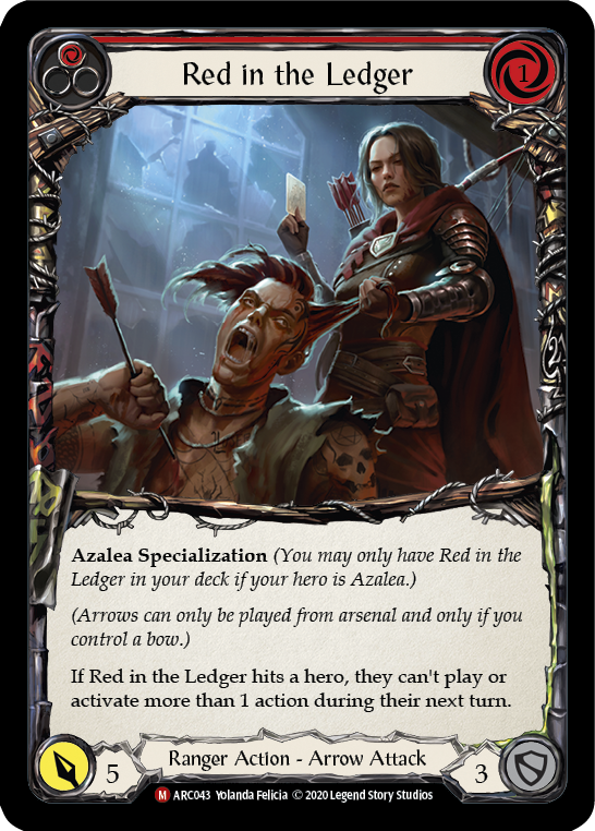 Red in the Ledger [U-ARC043] Unlimited Rainbow Foil | Gamers Paradise