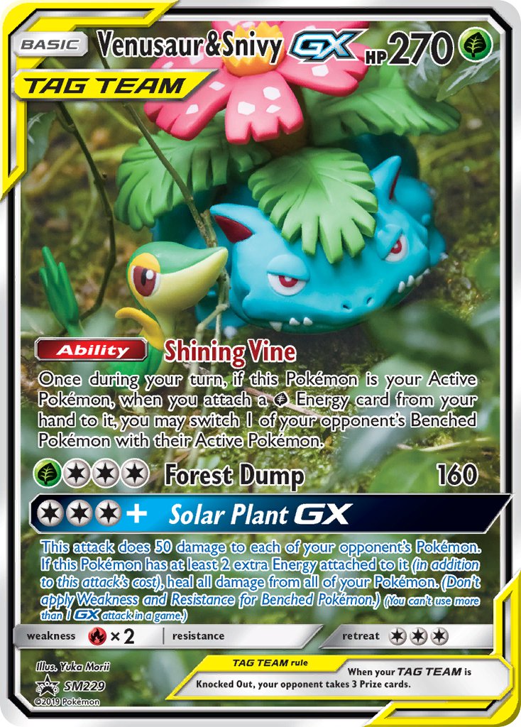 Venusaur & Snivy GX (SM229) [Sun & Moon: Black Star Promos] | Gamers Paradise