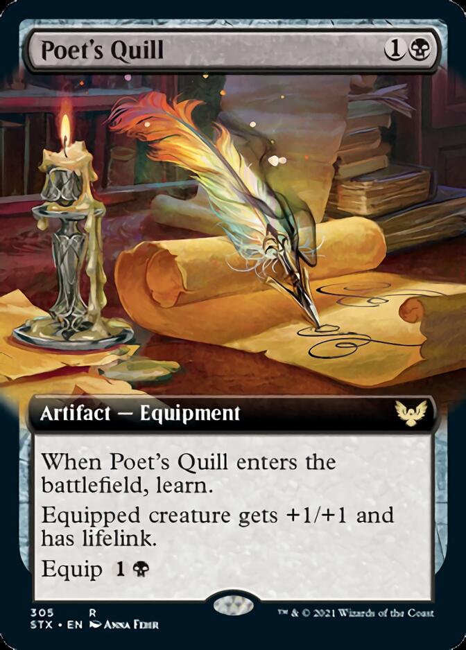 Poet's Quill (Extended Art) [Strixhaven: School of Mages] | Gamers Paradise