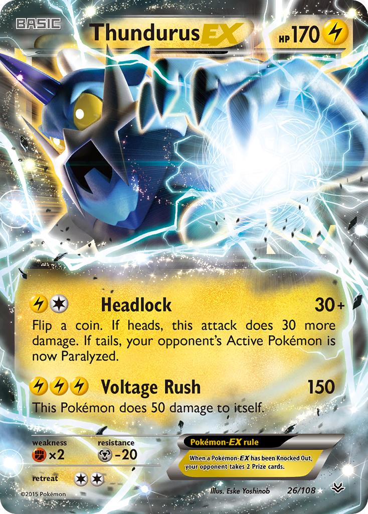 Thundurus EX (26/108) [XY: Roaring Skies] | Gamers Paradise