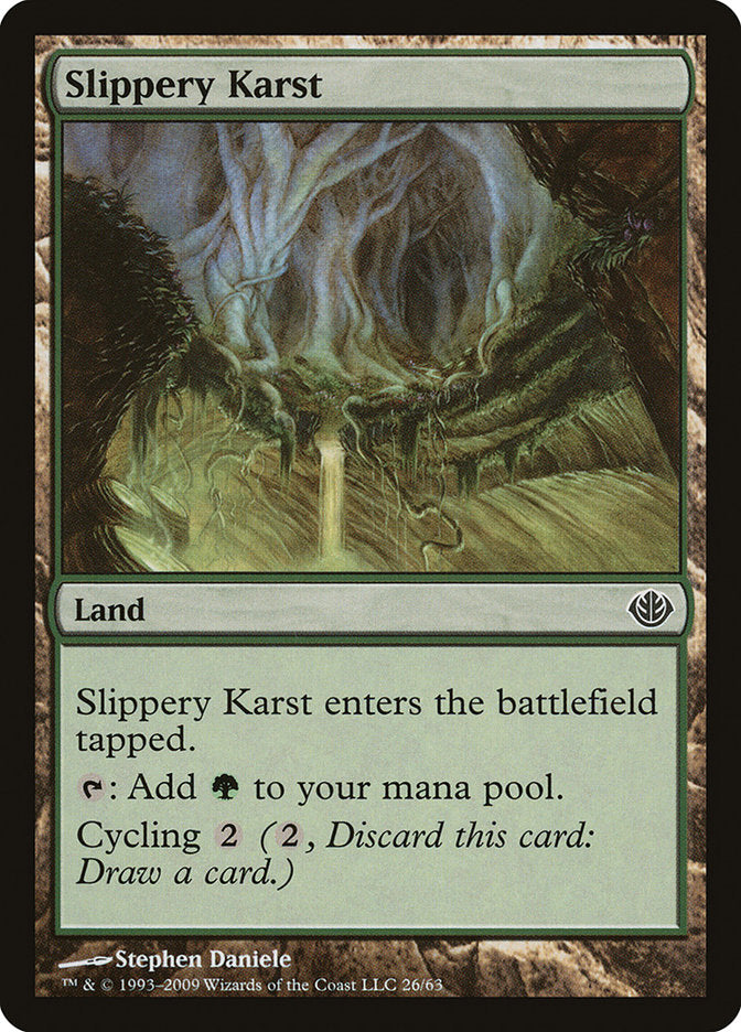 Slippery Karst [Duel Decks: Garruk vs. Liliana] | Gamers Paradise