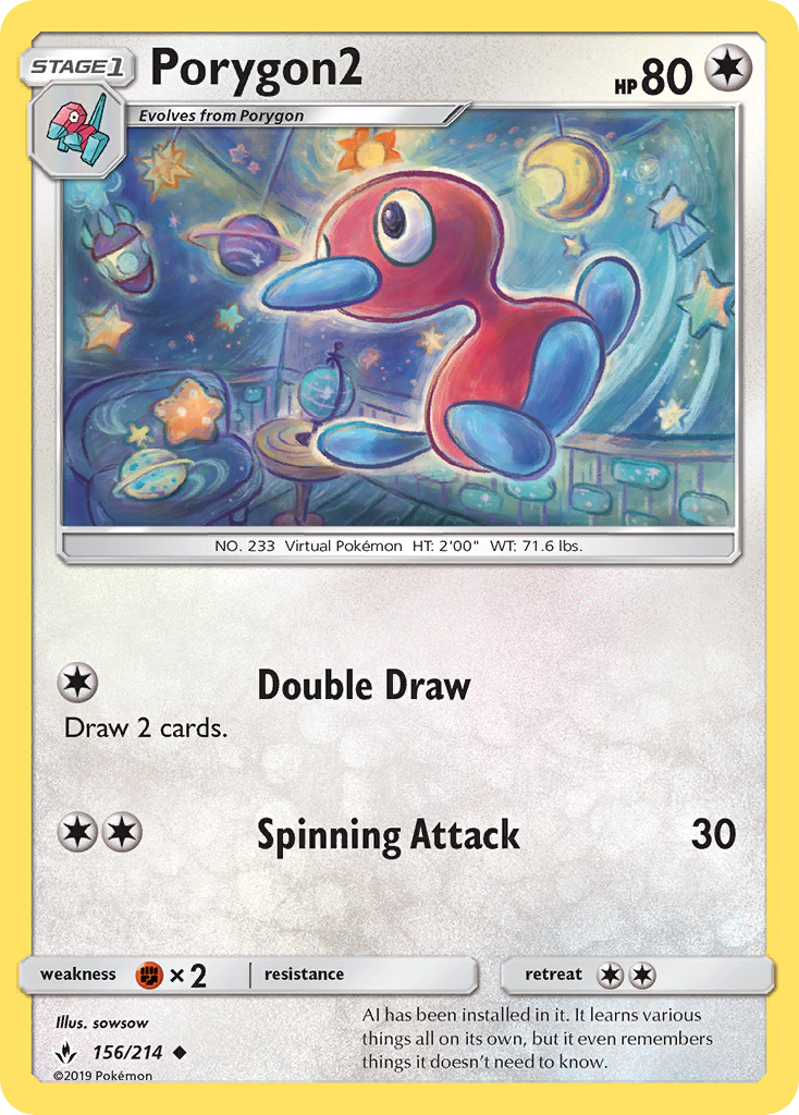 Porygon2 (156/214) [Sun & Moon: Unbroken Bonds] | Gamers Paradise