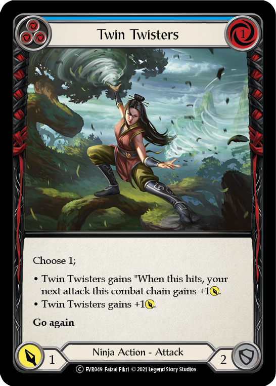 Twin Twisters (Blue) [EVR049] (Everfest)  1st Edition Rainbow Foil | Gamers Paradise