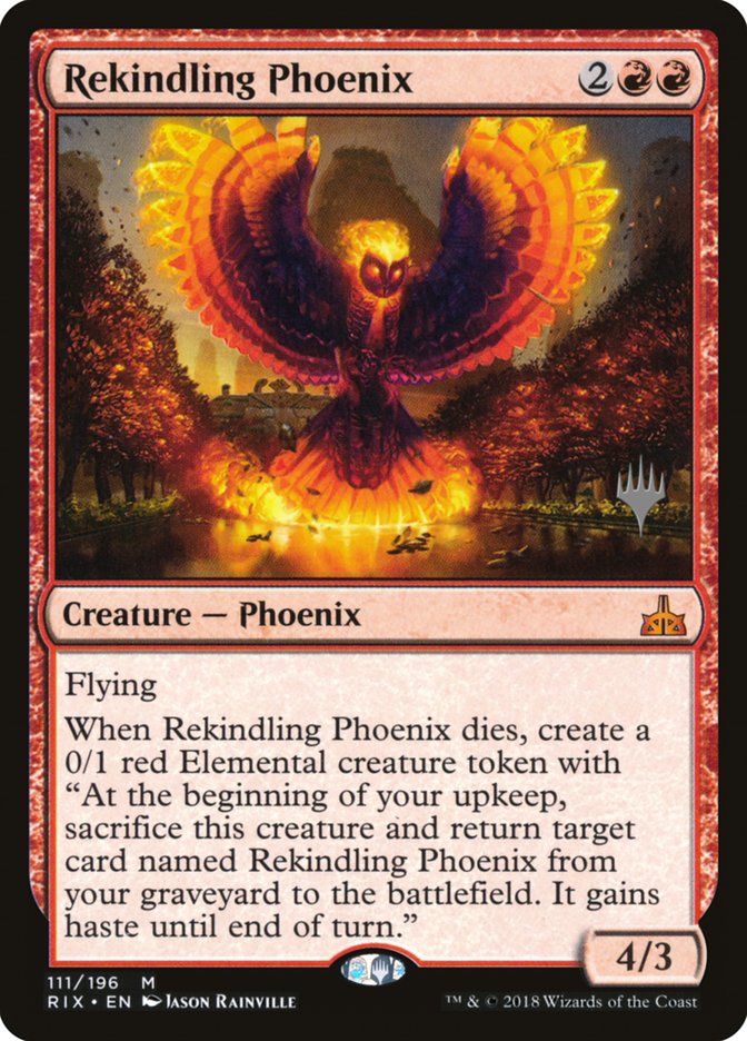 Rekindling Phoenix (Promo Pack) [Rivals of Ixalan Promos] | Gamers Paradise