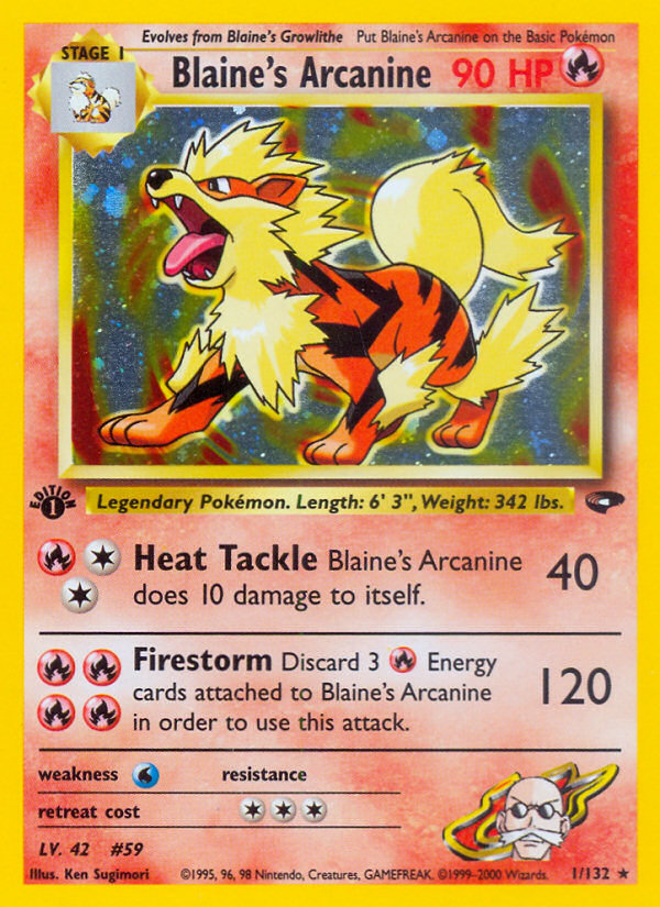 Blaine's Arcanine (1/132) [Gym Challenge 1st Edition] | Gamers Paradise