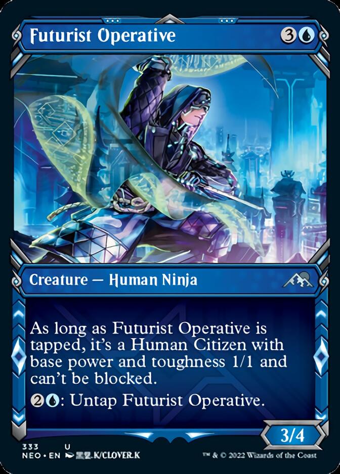 Futurist Operative (Showcase Ninja) [Kamigawa: Neon Dynasty] | Gamers Paradise