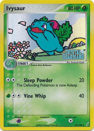 Ivysaur (34/100) (Stamped) [EX: Crystal Guardians] | Gamers Paradise