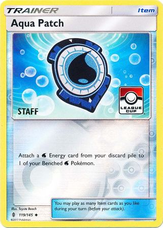 Aqua Patch (119/145) (League Promo Staff) [Sun & Moon: Guardians Rising] | Gamers Paradise