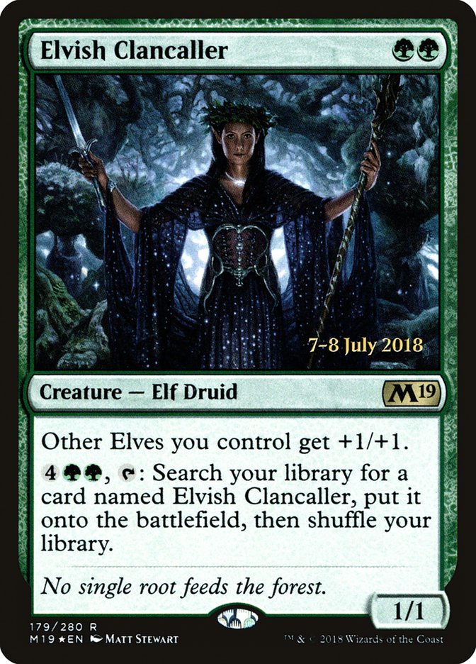 Elvish Clancaller [Core Set 2019 Prerelease Promos] | Gamers Paradise