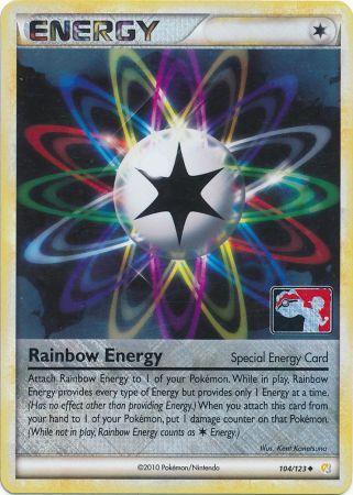 Rainbow Energy (104/123) (League Promo) [HeartGold & SoulSilver: Base Set] | Gamers Paradise