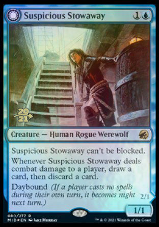 Suspicious Stowaway // Seafaring Werewolf [Innistrad: Midnight Hunt Prerelease Promos] | Gamers Paradise