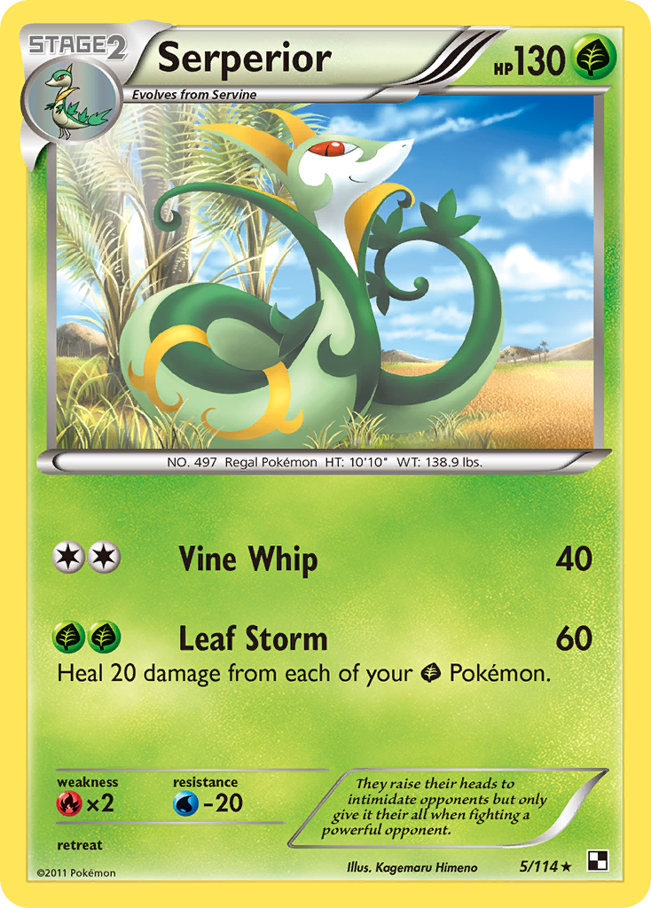 Serperior (5/114) (Green Tornado) (Theme Deck Exclusive) [Black & White: Base Set] | Gamers Paradise