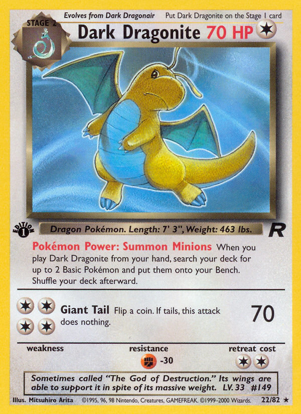 Dark Dragonite (22/82) [Team Rocket 1st Edition] | Gamers Paradise