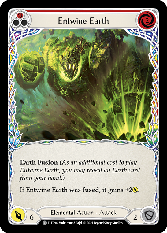 Entwine Earth (Red) [ELE094] (Tales of Aria)  1st Edition Rainbow Foil | Gamers Paradise