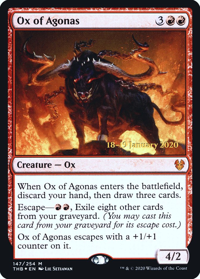 Ox of Agonas [Theros Beyond Death Prerelease Promos] | Gamers Paradise