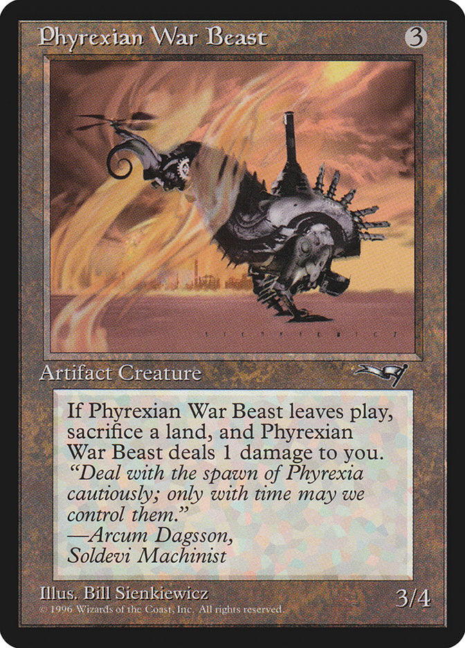 Phyrexian War Beast (Signature on Right) [Alliances] | Gamers Paradise
