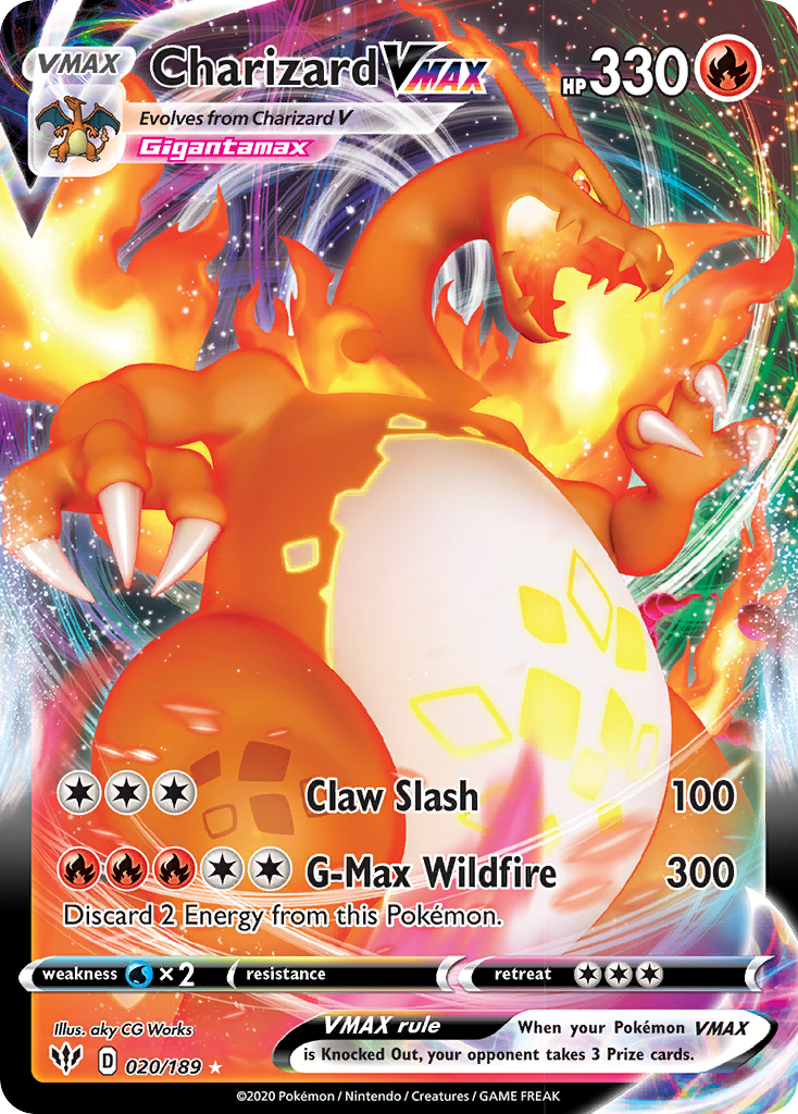 Pokemon Darkness Ablaze Ultra Rare Holo Charizard Vmax #20 Pokemon Darkness Ablaze Ultra Rare Holo Charizard Vmax #20