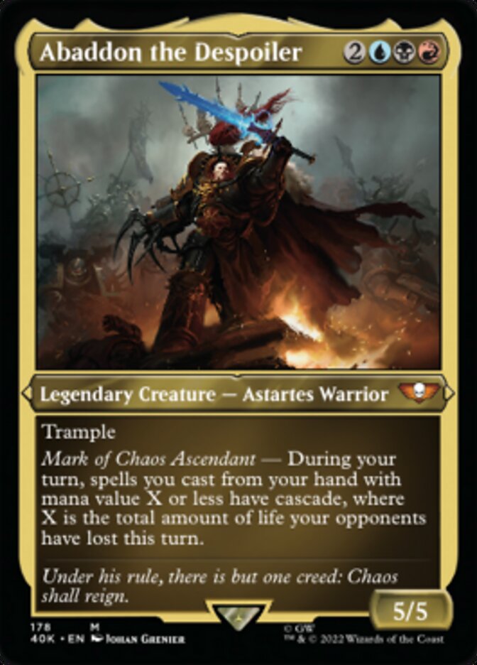 Abaddon the Despoiler (Display Commander) (Surge Foil) [Universes Beyond: Warhammer 40,000] | Gamers Paradise