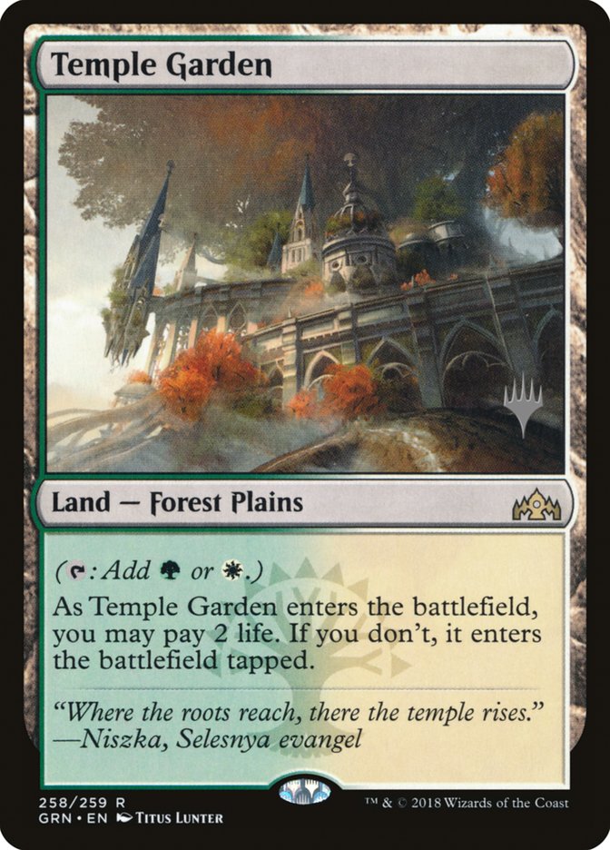 Temple Garden (Promo Pack) [Guilds of Ravnica Promos] | Gamers Paradise