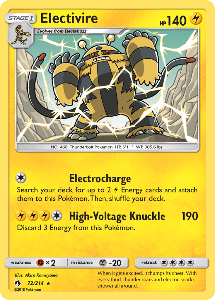 Electivire (72/214) [Sun & Moon: Lost Thunder] | Gamers Paradise