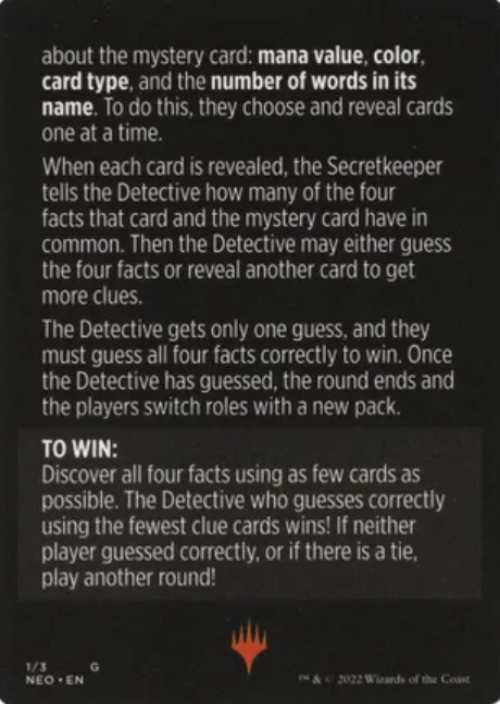 Booster Sleuth (Magic Minigame) [Kamigawa: Neon Dynasty Minigame] | Gamers Paradise