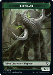 Elephant // Treasure Double-Sided Token [Dominaria United Commander Tokens] | Gamers Paradise