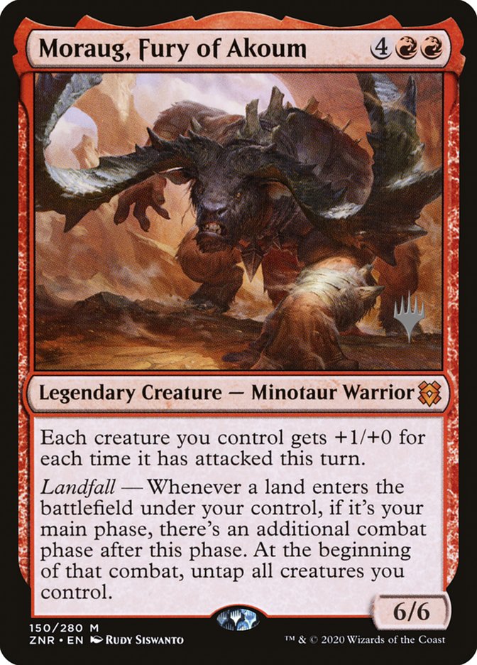 Moraug, Fury of Akoum (Promo Pack) [Zendikar Rising Promos] | Gamers Paradise