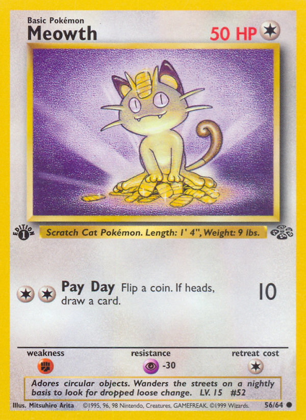 Meowth (56/64) [Jungle 1st Edition] | Gamers Paradise