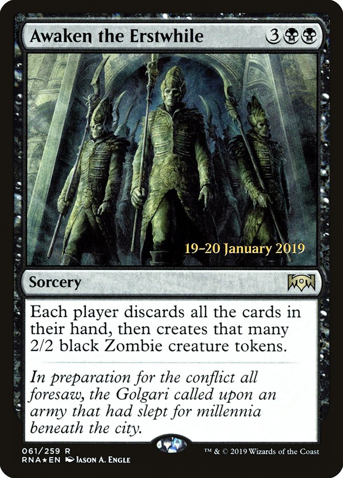 Awaken the Erstwhile [Ravnica Allegiance Prerelease Promos] | Gamers Paradise