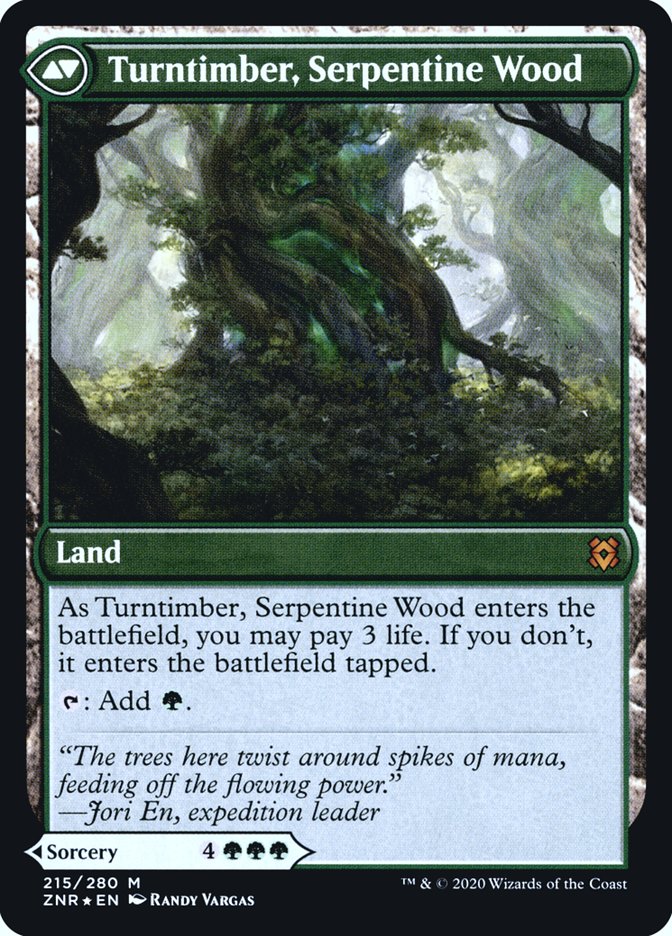 Turntimber Symbiosis // Turntimber, Serpentine Wood [Zendikar Rising Prerelease Promos] | Gamers Paradise