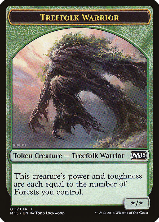 Treefolk Warrior Token [Magic 2015 Tokens] | Gamers Paradise