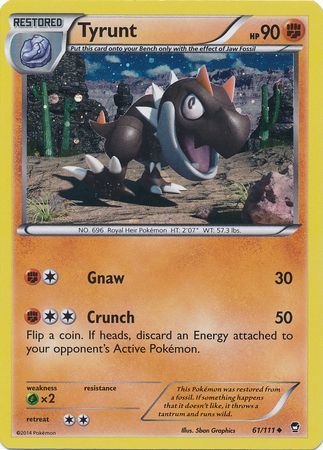 Tyrunt (61/111) (Cosmos Holo) [XY: Furious Fists] | Gamers Paradise
