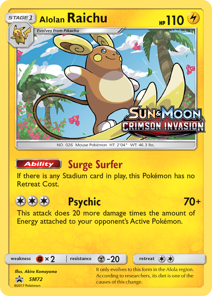 Alolan Raichu (SM72) (Prerelease Promo) [Sun & Moon: Black Star Promos] | Gamers Paradise