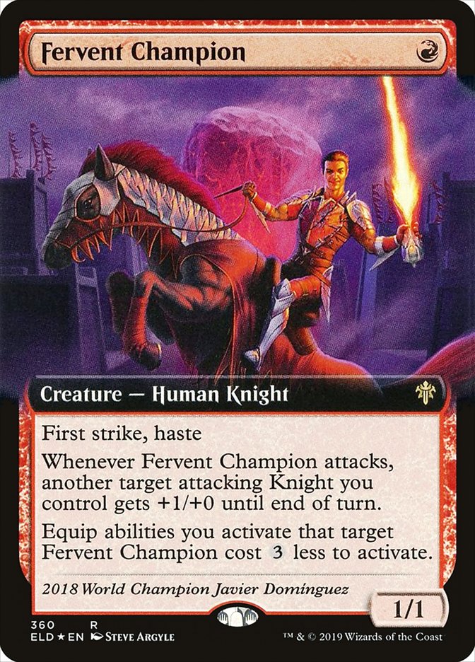 Fervent Champion (Extended Art) [Throne of Eldraine] | Gamers Paradise