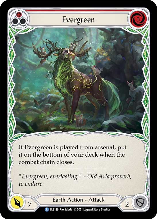 Evergreen (Red) [ELE119] (Tales of Aria)  1st Edition Rainbow Foil | Gamers Paradise