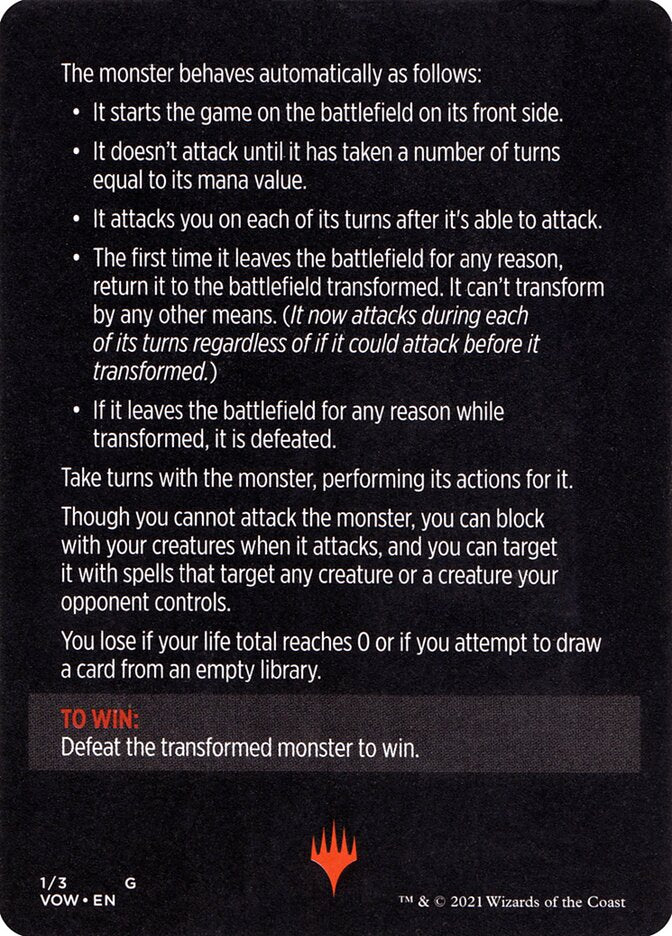 Monster of The Week (Magic Minigame) [Innistrad: Crimson Vow Minigame] | Gamers Paradise