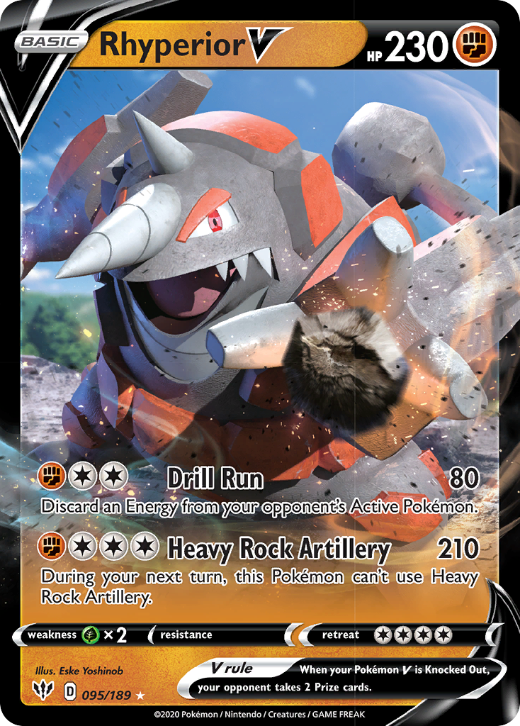 Rhyperior V (095/189) [Sword & Shield: Darkness Ablaze] | Gamers Paradise