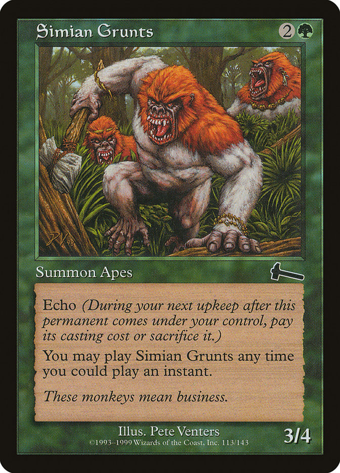 Simian Grunts [Urza's Legacy] | Gamers Paradise