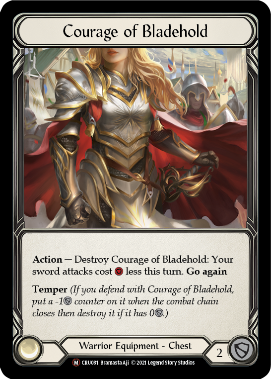 Courage of Bladehold [U-CRU081-RF] Unlimited Rainbow Foil | Gamers Paradise