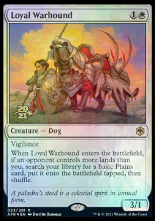 Loyal Warhound [Dungeons & Dragons: Adventures in the Forgotten Realms Prerelease Promos] | Gamers Paradise