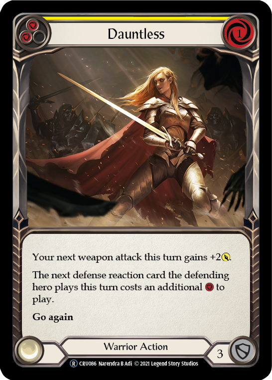 Dauntless (Yellow) [U-CRU086-RF] Unlimited Rainbow Foil | Gamers Paradise