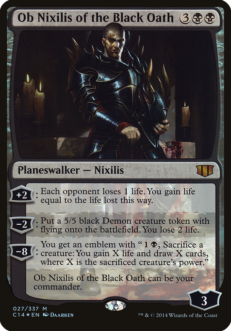 Ob Nixilis of the Black Oath (Oversized) [Commander 2014 Oversized] | Gamers Paradise