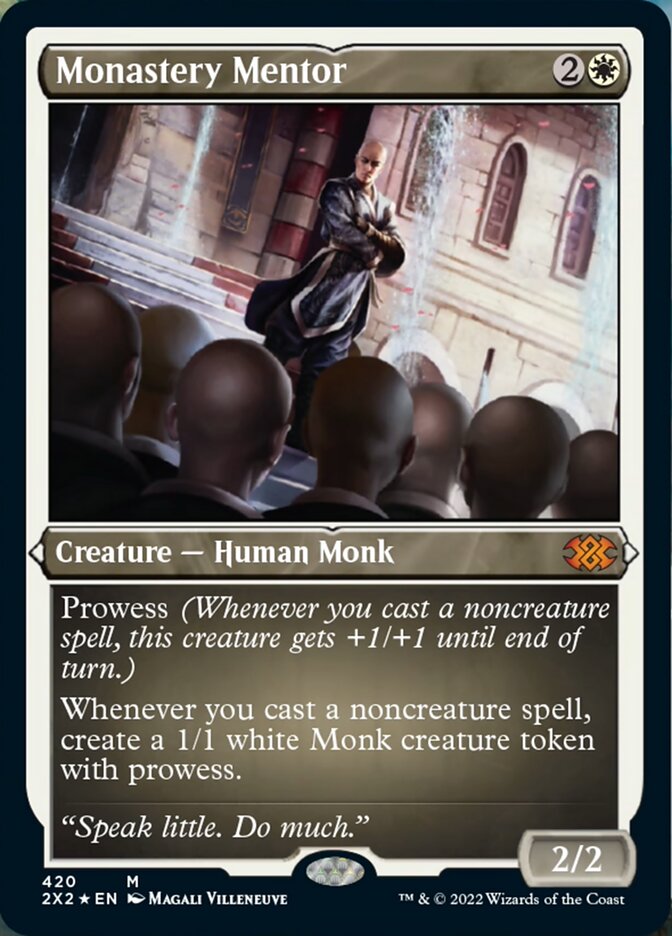 Monastery Mentor (Foil Etched) [Double Masters 2022] | Gamers Paradise