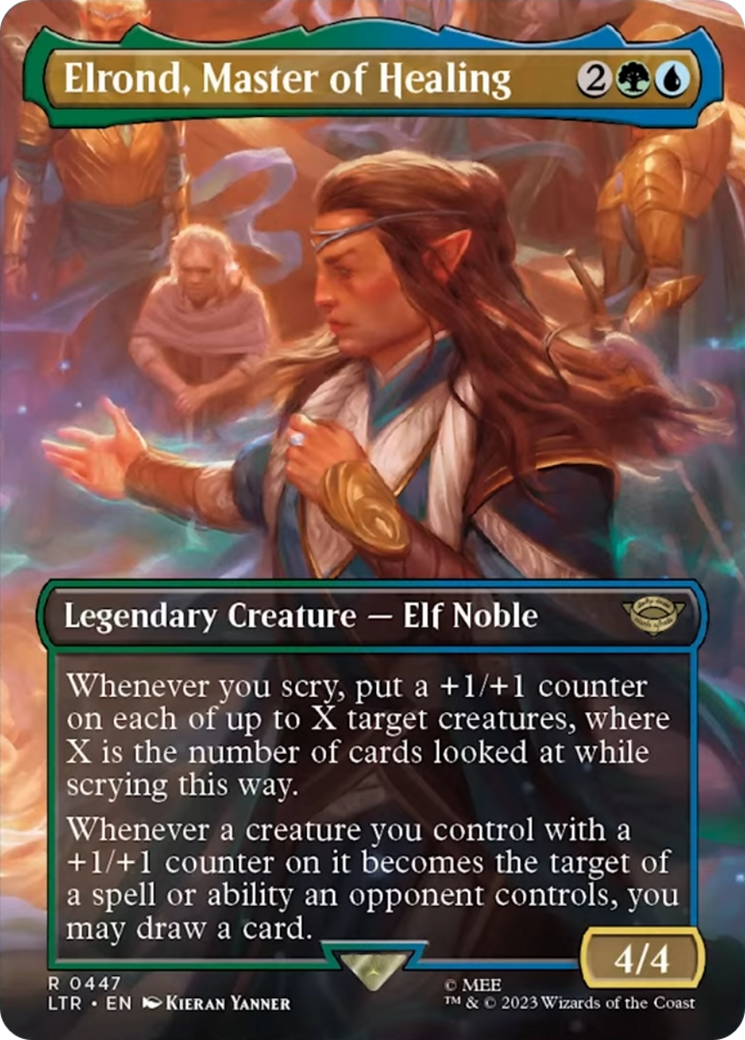 Elrond, Master of Healing (Borderless Alternate Art) [The Lord of the Rings: Tales of Middle-Earth] | Gamers Paradise
