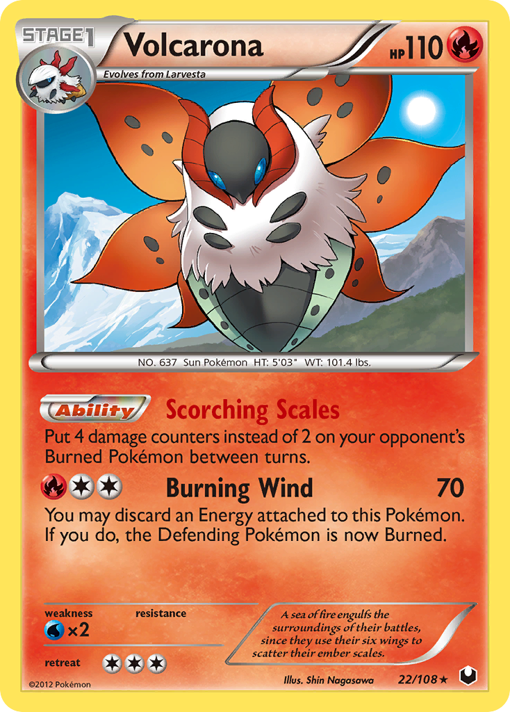 Volcarona (22/108) [Black & White: Dark Explorers] | Gamers Paradise