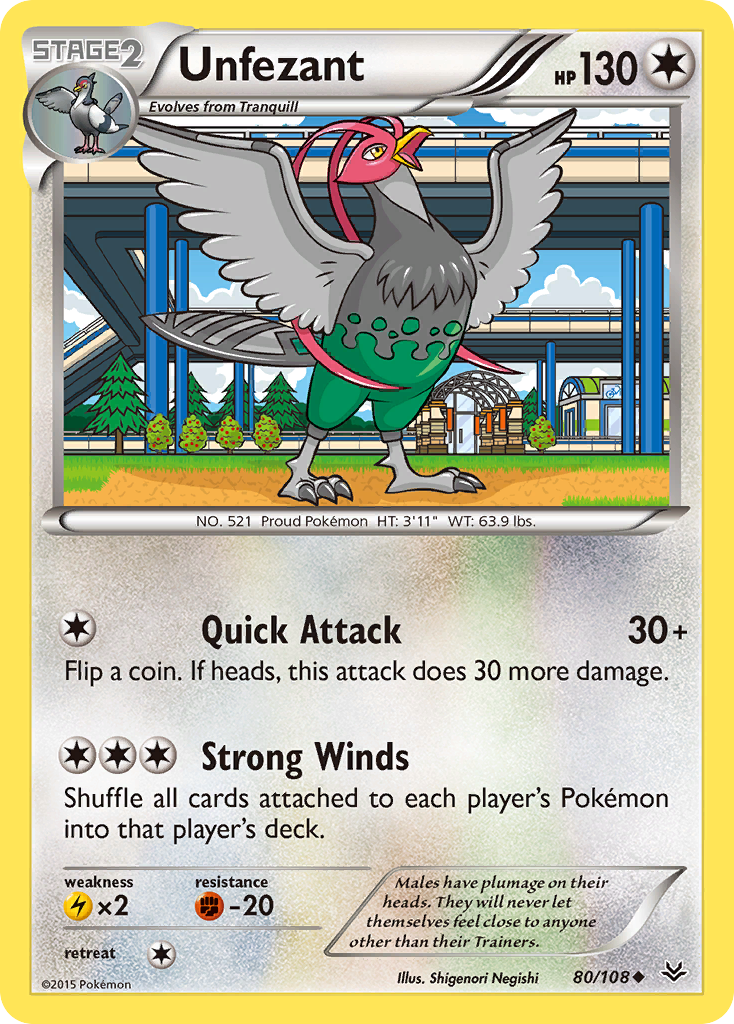 Unfezant (80/108) [XY: Roaring Skies] | Gamers Paradise