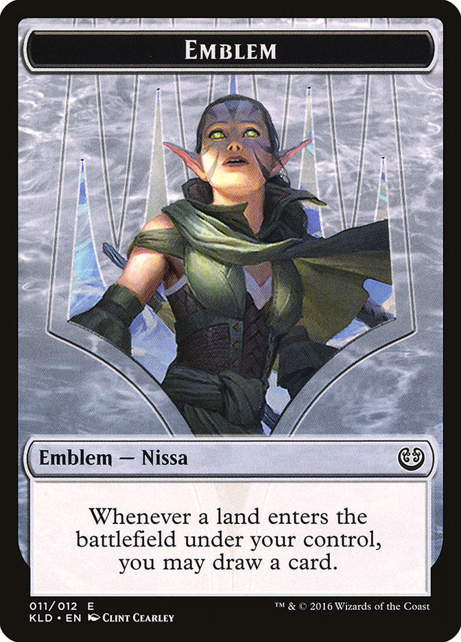 Nissa, Vital Force Emblem [Kaladesh Tokens] | Gamers Paradise