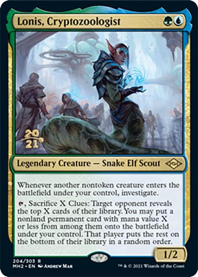 Lonis, Cryptozoologist [Modern Horizons 2 Prerelease Promos] | Gamers Paradise