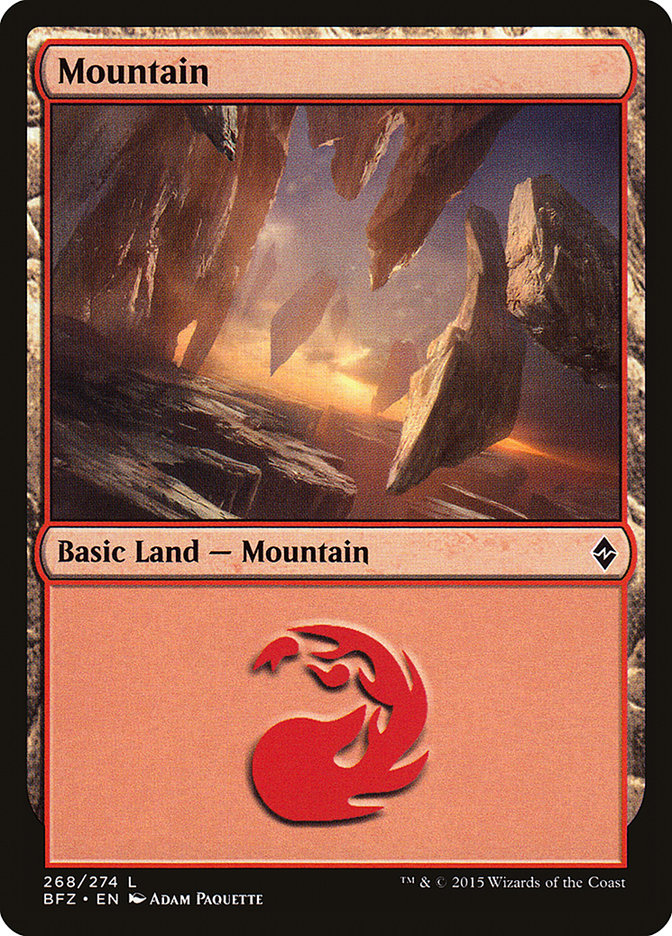 Mountain (268a) [Battle for Zendikar] | Gamers Paradise