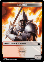 Saproling // Soldier Double-Sided Token [Ravnica Remastered Tokens] | Gamers Paradise